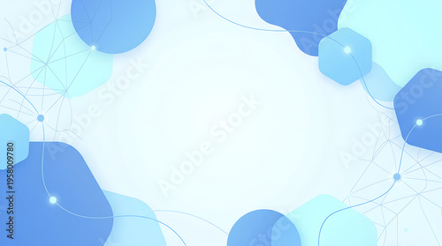 Modern Primary Education Digital Learning Background with AI Network and Soft Blue Abstract Design