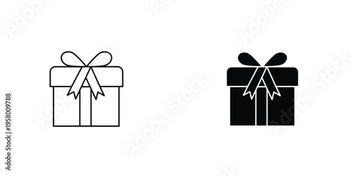 Present gift box icon graphic design vector symbols. Best for Graphics