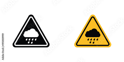 Rain warning signs graphic design vector symbols. Best for Graphics