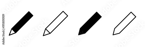 Pencil icon set. pen symbol. edit icon vector