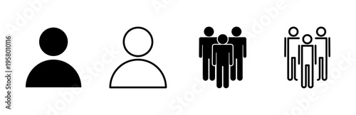 People icon set. person icon vector. User Icon vector. team symbols