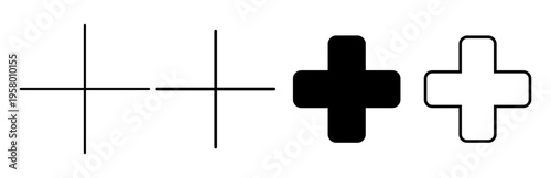 Plus Icon set. Add plus icon