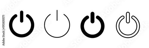 Power icon set. Power Switch Icon. Electric power