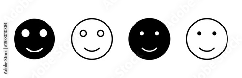 smile icon set. smile emoticon icon. feedback