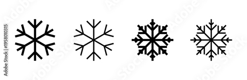 Snow icon set. snowflake icon vector