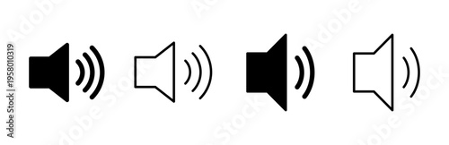 Speaker icon set. volume icon vector. loudspeaker icon vector. sound symbol