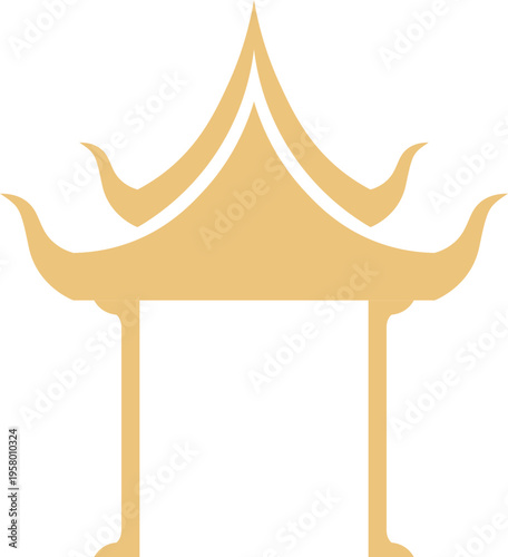 Thai pavilion or Sala Thai illustration