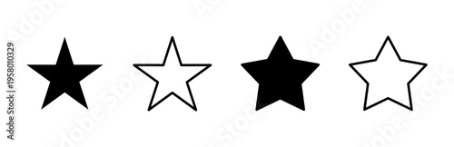 Star Icon set. rating icon vector. favourite star icon