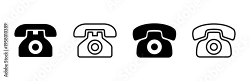 Telephone icon set. phone icon vector.