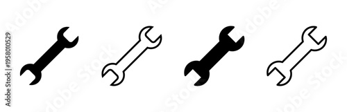 Wrench icon set. repair icon vector. tools icon vector