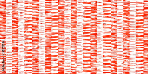 Abstract red and white woven pattern filling the entire frame