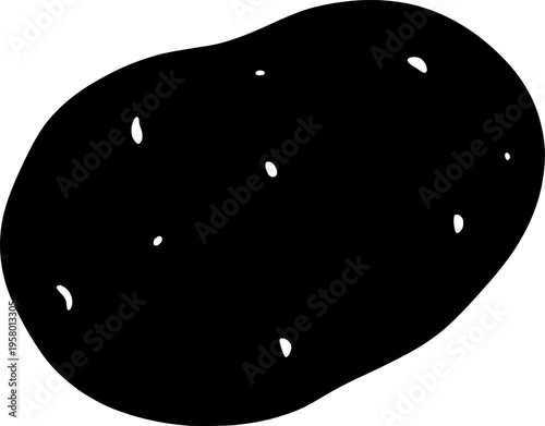 vector clip art potato on white background for web and graphic design
