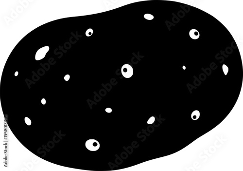 vector clip art potato on white background for web and graphic design
