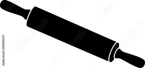 vector clip art rolling pin on white background for web and graphic design
