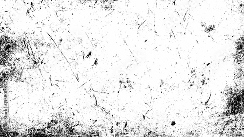 Black and white distressed grunge texture background with heavy scratches weathered grain and dusty overlay effect