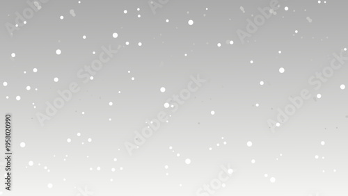 Abstract gray background with scattered white circular shapes