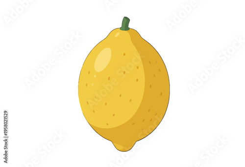 Bright Yellow Lemon Vector Icon, Isolated on Transparent Background for Fresh and Healthy Design Projects