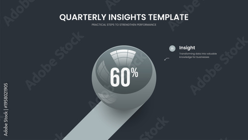 Project Growth Presentation Layout Vector Illustration. Visual Strategy 1 Step Infographic Slideshow Design. Educational Portfolio One Element Diagram Slide Template.