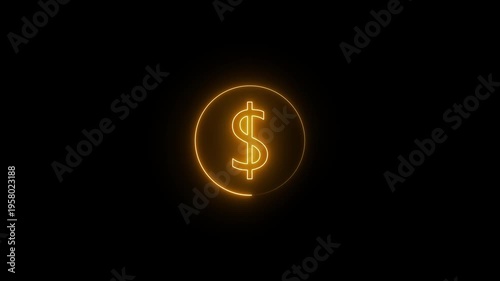 american dollar sign icon set. american currency icon. dollar icon for app, ui, website and logo. payment symbol. dollar coin. simple black dollar icon. vector illustration ont black background