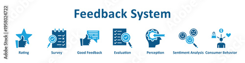 Feedback System icon banner glyph color collection