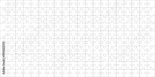 A large collection of blank interlocking jigsaw puzzle pieces