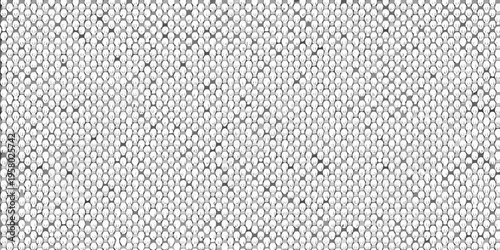 A dense repetitive pattern of small spherical light colored objects