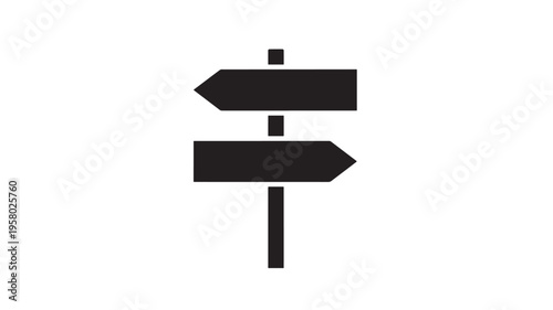Signpost directional arrows pointing left and right against a white background, symbolizing choice or navigation