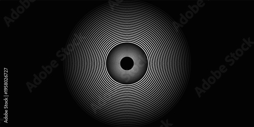 Create a bold look with a centric circle background featuring vector graphics of sound waves.eps,10