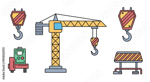 Collection of cars and road signs.