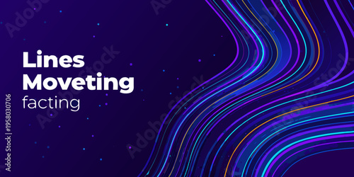 Abstract colorful lines forming a dynamic wave pattern against a dark background