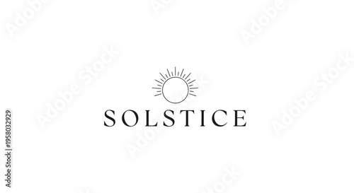 Vector sun logo with SOLSTICE text