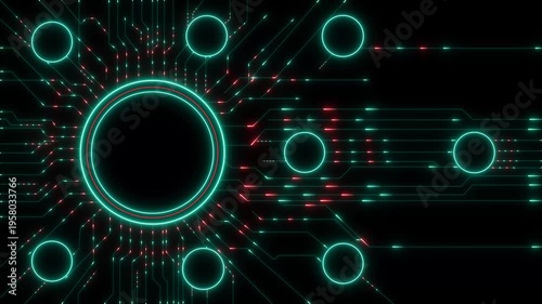ai agent- businessman working with virtual reality at office. Multi agent AI systems concept on black background. AI driven solutions streamline workflows, Decision..4K video.