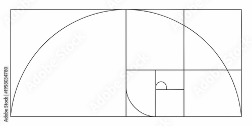 Geometric illustration of the golden ratio and fibonacci sequence