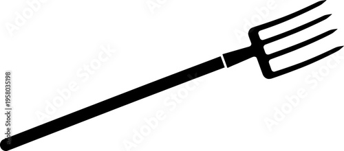 vector clip art pitchfork on white background for web and graphic design
