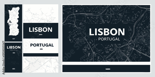 Lisbon Portugal A series of maps and textual representations