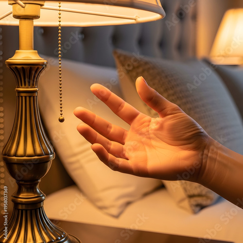 Relaxing Bedtime Routine and Calming Sleep Hygiene Lifestyle Concept
