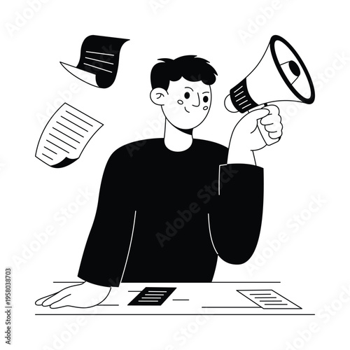 Business Voice  Vector illustration. EPS 10