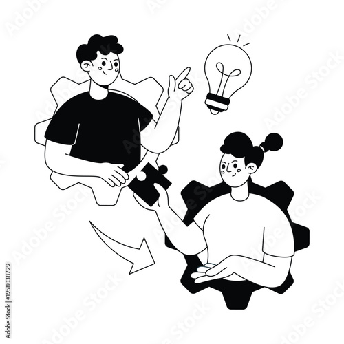 Synergy  Vector illustration. EPS 10