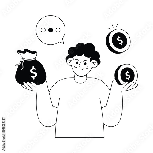 Decision-Making Dynamics  Vector illustration. EPS 10