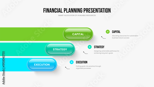 Product Insight 3 Step Infographic Slideshow Layout. Corporate Briefing Presentation Design Vector Illustration. Business Proposal Three Element Diagram Frame Template.