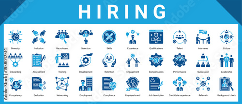 Hiring icon pack and collection