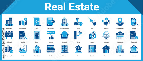 Real Estate icon pack and collection