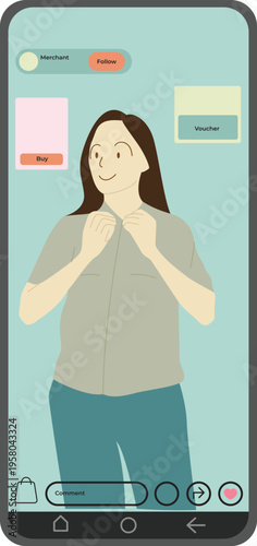 Live affiliate modern job flat illustration
