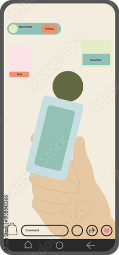 Live affiliate modern job flat illustration