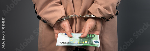 Bild auf Leinwand The Person Arrested for Bribery