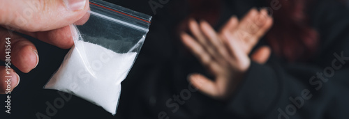 Fotografie Girl Refuses to Use Drugs