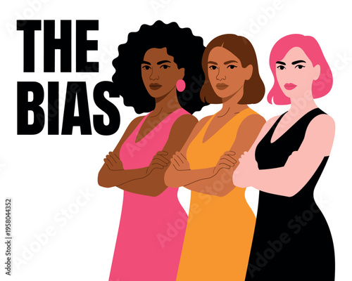 Three confident women standing together, representing diversity and empowerment