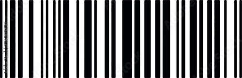 Barcode icon with sample code for mockup product packaging, retail label concept and scanning system illustration