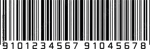 Barcode icon in black and white isolated on white background representing product scanning, retail label and identification illustration