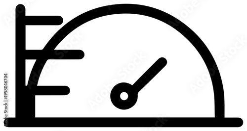Heloc repayment period icon minimalistic line style gauge with euro symbol